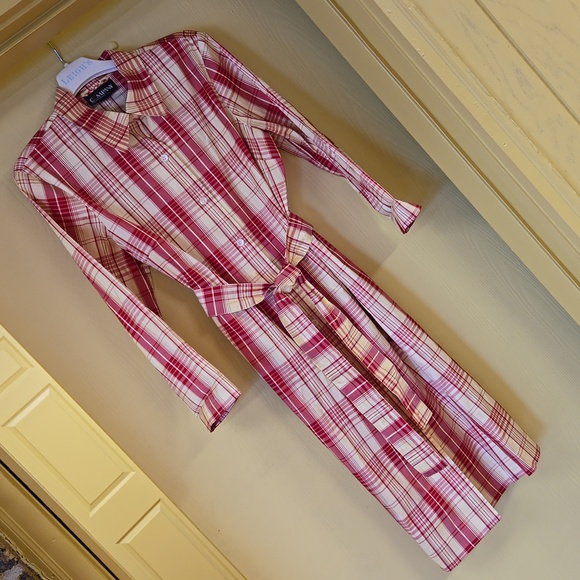 Ellen Tracy Company 100% silk midi dress with matching cinch belt. - Picture 1 of 6